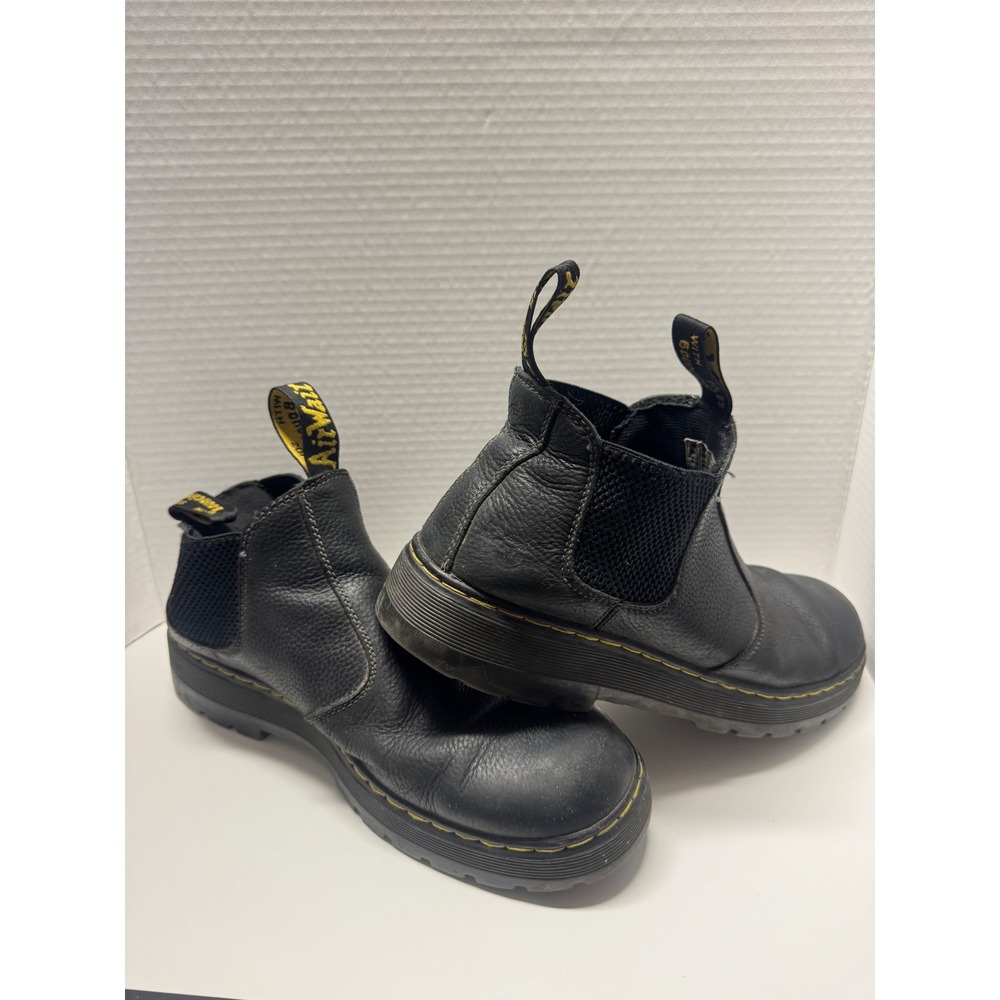 Dr. Martens Ardie Black Leather Chelsea Work Boots Slip Resistant Mens 11